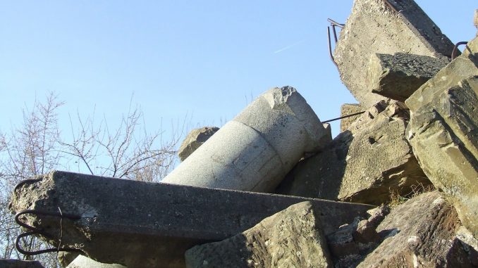 gestion-dechets-chantier gravats sur un chantier